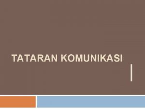 Tataran komunikasi