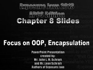 Exposure Java 2013 APCS Edition Power Point Presentation