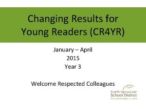 Changing Results for Young Readers CR 4 YR