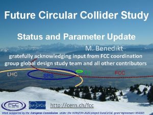 Future Circular Collider Study Status and Parameter Update