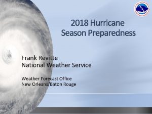 Frank Revitte National Weather Service Weather Forecast Office