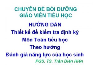 CHUYN BI DNG GIO VIN TIU HC HNG