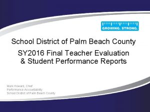 School District of Palm Beach County SY 2016