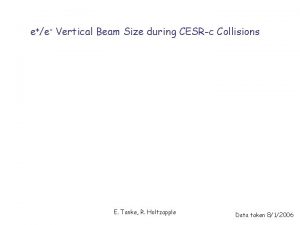 ee Vertical Beam Size during CESRc Collisions E