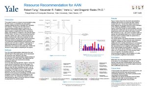 Resource Recommendation for AAN Robert Tung 1 Alexander