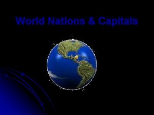 World Nations Capitals l l l Afghanistan Kabul