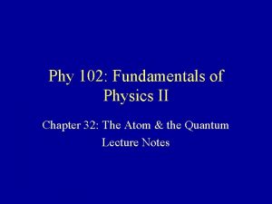 Phy 102 Fundamentals of Physics II Chapter 32
