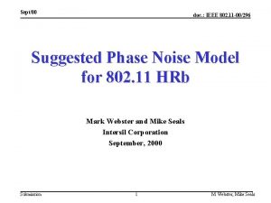 Sept00 doc IEEE 802 11 00296 Suggested Phase