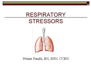 RESPIRATORY STRESSORS Pritam Pandit RN BSN CCRN ASTHMA