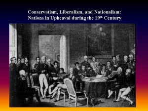 Conservatism Liberalism and Nationalism Nations in Upheaval during