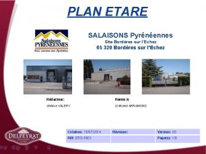 PLAN ETARE SALAISONS Pyrnennes Site Bordres sur lEchez