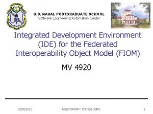 U S NAVAL POSTGRADUATE SCHOOL Software Engineering Automation