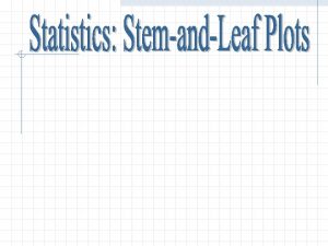 Statistics The branch of mathematics that deals with