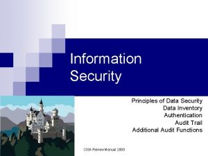Information Security Principles of Data Security Data Inventory