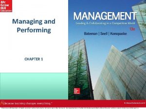 Managing and Performing CHAPTER 1 zlikovecShutterstock com RF