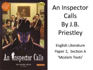 An Inspector Calls By J B Priestley English