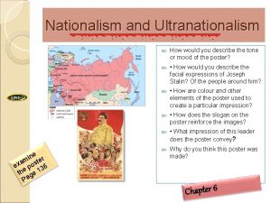 Nationalism and Ultranationalism ne r i am te