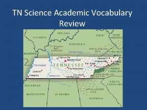 TN Science Academic Vocabulary Review Abiotic The nonliving