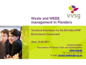 Waste and WEEE management in Flanders Technical Assistance