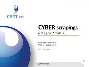 CYBER scrapings putting our 2 cents in Christian