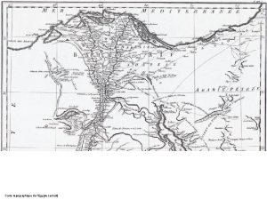 Carte topographique de lEgypte extrait Mosque des Mille