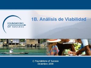 1 B Anlisis de Viabilidad Foundations of Success