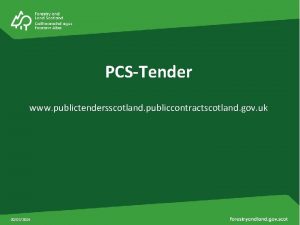 PCSTender www publictendersscotland publiccontractscotland gov uk 20032019 PCSTender