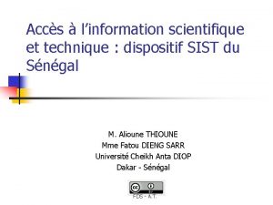 Accs linformation scientifique et technique dispositif SIST du