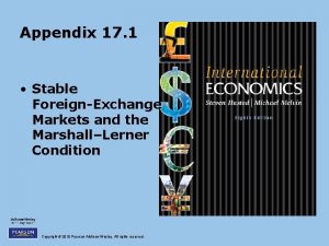 Appendix 17 1 Stable ForeignExchange Markets and the