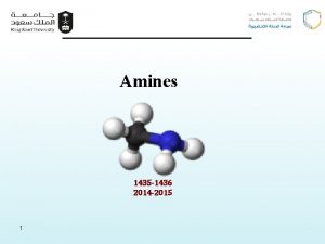 Amines 1435 1436 2014 2015 1 1 Amines