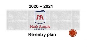 2020 2021 Reentry plan QUALITY RELEVANCE RIGOR The