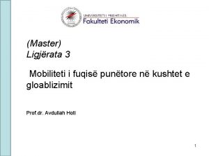 Master Ligjrata 3 Mobiliteti i fuqis puntore n