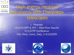 High energy neutrino astronomy with Cherenkov telescopes L