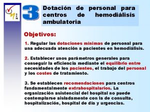 Dotacin de personal para centros de hemodilisis ambulatoria