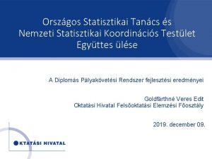 Orszgos Statisztikai Tancs s Nemzeti Statisztikai Koordincis Testlet