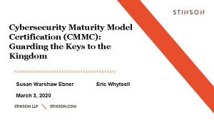 Cybersecurity Maturity Model Certification CMMC Guarding the Keys