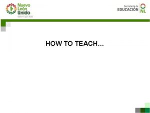 HOW TO TEACH Im ready ha sido diseado