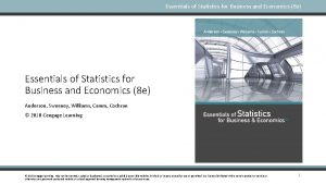 Essentials of Statistics for Business and Economics 8