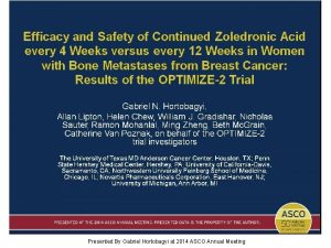 Efficacy and Safety of Continued Zoledronic Acid every