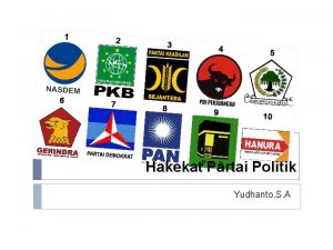 Hakekat Partai Politik Yudhanto S A Mengapa Partai