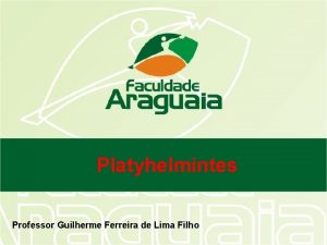 Platyhelmintes Professor Guilherme Ferreira de Lima Filho Platyhelmintes