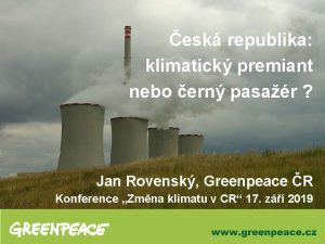 esk republika klimatick premiant nebo ern pasar Jan