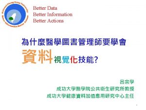 Better Actions Better Information Better Data 3 Better