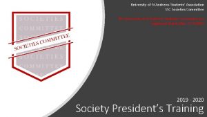 University of St Andrews Students Association SSC Societies