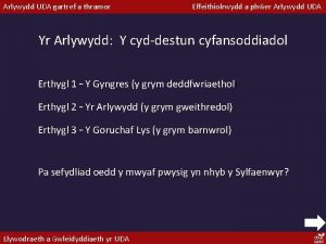 Arlywydd UDA gartref a thramor Effeithiolrwydd a pher