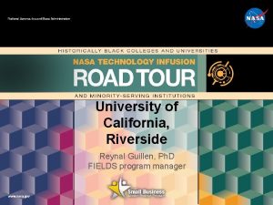 University of California Riverside Reynal Guillen Ph D