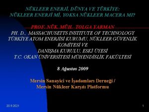 NKLEER ENERJ DNYA VE TRKYE NKLEER ENERJ M