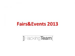 FairsEvents 2013 1 Q 2013 Jan 2 Q