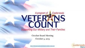 October Board Meeting October 9 2019 https vetscount