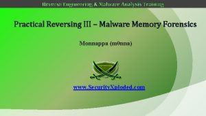 Reverse Engineering Malware Analysis Training Practical Reversing III